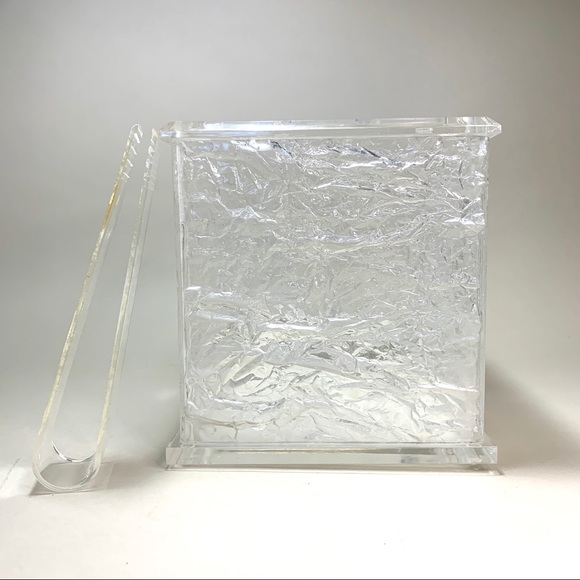 Bar Ware Ice Bucket Lucite Vintage MCM - Picture 4 of 8